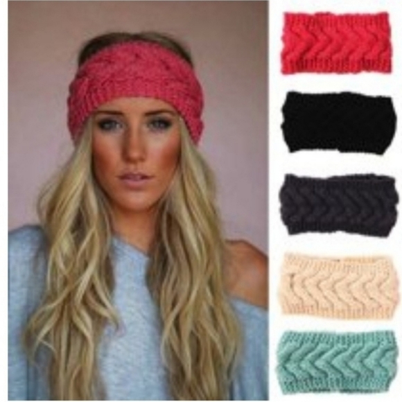 Accessories - Pink cable knit headband
